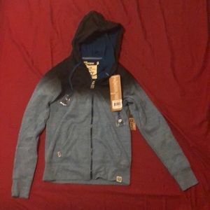 Blue-Black Hombre Jacket with BUILT-IN HEADPHONES